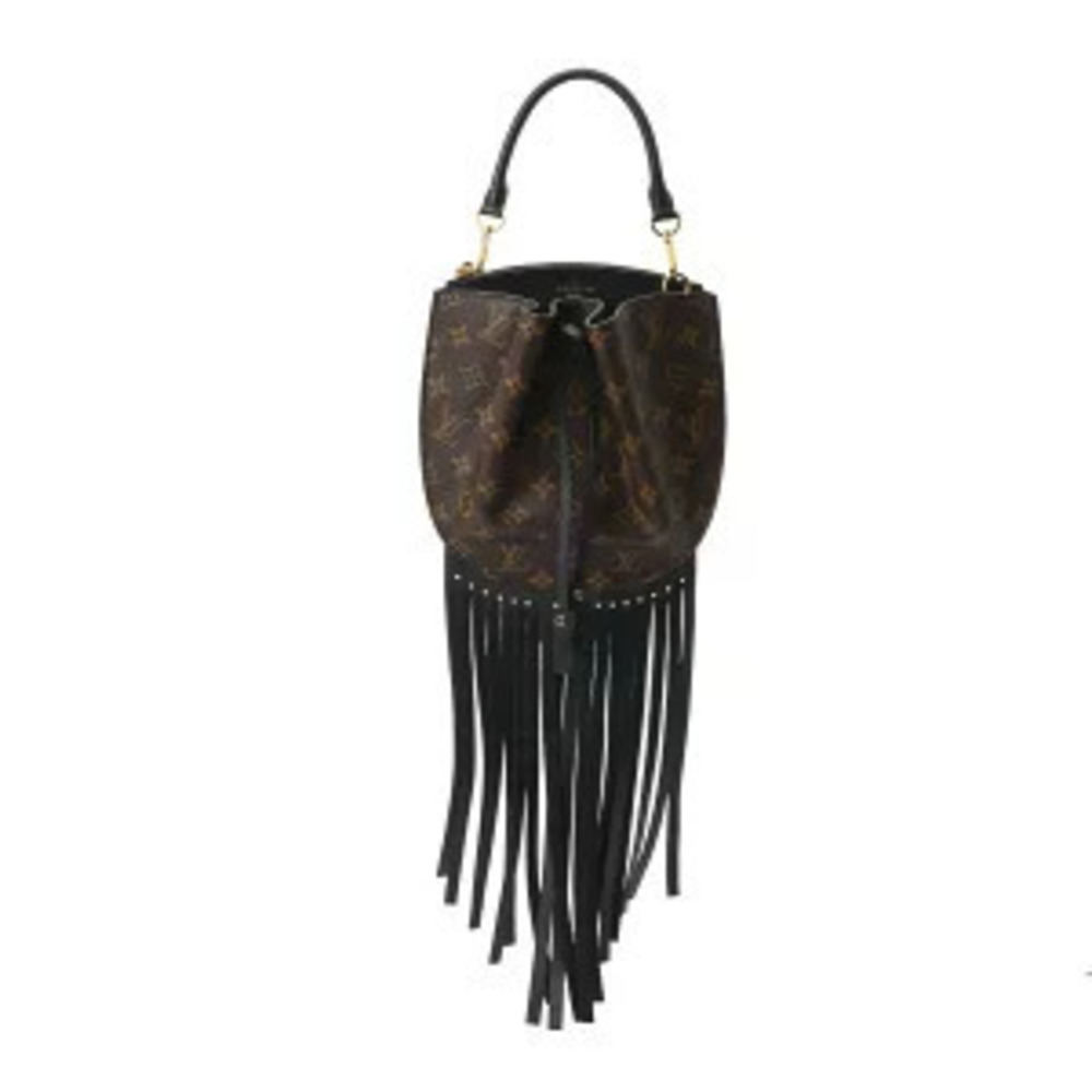 Louis Vuitton Monogram Multicolor Fringed Noe Brown Handbag